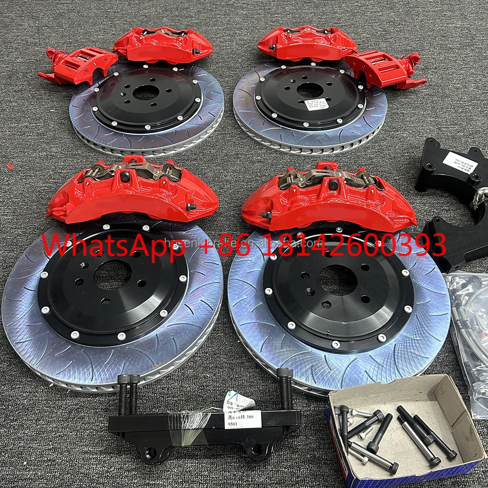 Custom Orange 6 Pot Aluminum Big Brake Caliper Kit 355mm Disc