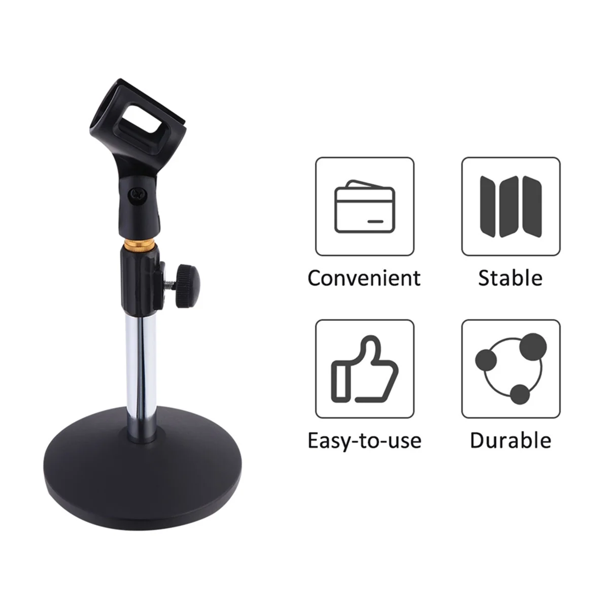 Professional Stage Microphone Pedestal Feet Stand Adjustable Desk Holder Speech Live Microphone Fixing