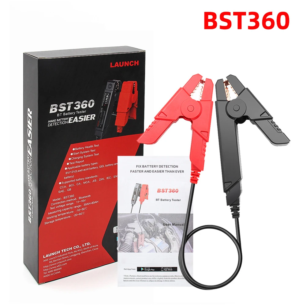 

LAUNCH X431 BST360 Battery Test Clip Analyzer 6V12V Blue-tooth Automotive Car Diagnostic Tools Adnroid / IOS Phone