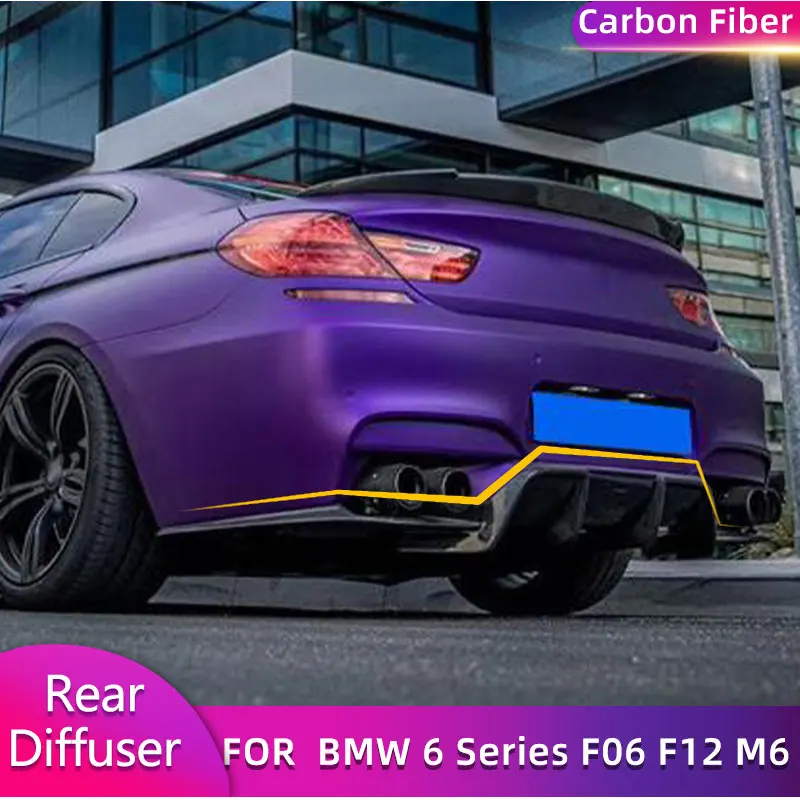 

Carbon Fiber Car Rear Bumper Diffuser Lip Spoiler for BMW 6 Series F06 F12 F13 M6 2012-2016 640i 650i Rear Difffuser Lip Apron