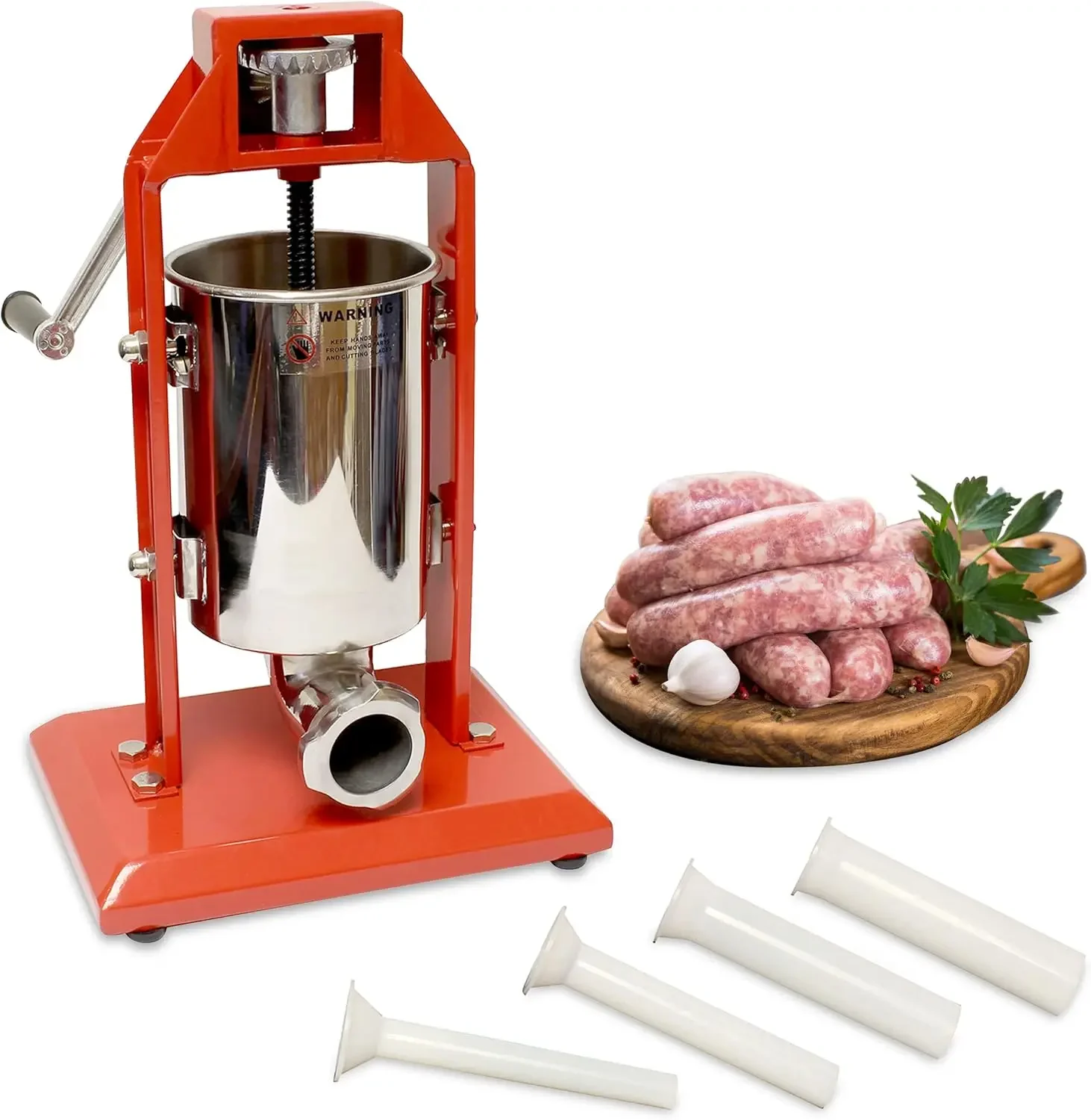 Vertical Meat Stuffer – 3L Sausage Stuffer Machine with Vertical Stuffer Nozzles, Manual Sausage Press Machine