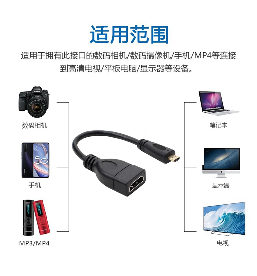 Minihdmi zu HDMI Short Mini erweitert High-Definition-Tablet-Computer Kamera Monitor Projektor TV-Kabel 0,15 m