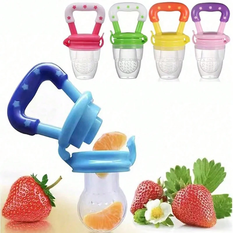 4-teiliges Babyfütterungsset, Babyflasche mit Saugfuß, Reis-Müsliflasche, Gemüse- und Obstfutterspender, zwei Netzbeutel (S L) – Detail 4