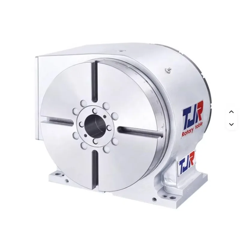 Best Selling TJR AR-210LH 4 Axis Steel Rotary Table Servo Motor Tailstock 4th Axis Index Table for CNC Vertical Machining Center