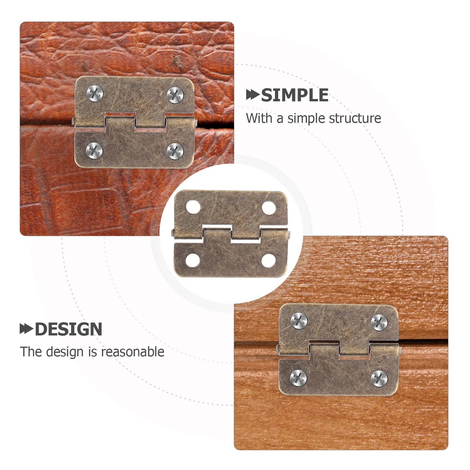 

1 Set Iron Vintage Style Surface Retro Furniture Hinge For Wooden Box Cabinet Doors Metal For Crafts Box Decorative