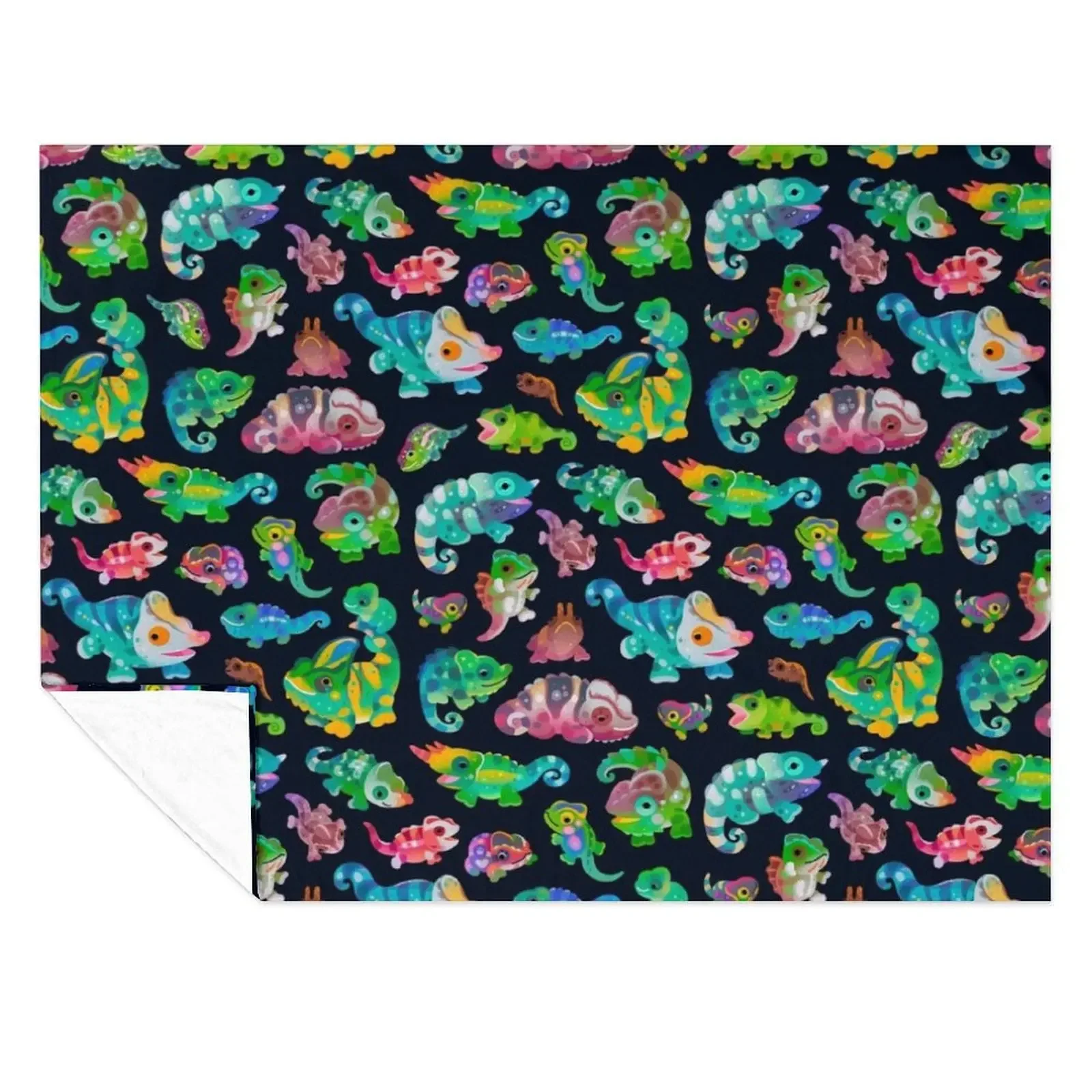 

Chameleon Throw Blanket Sofa Quilt Retros Warm Blankets Sofas Of Decoration Blankets