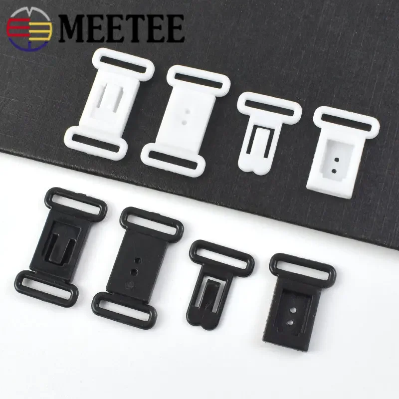 100/200/300/500Sets 12.5mm Plastic Bra Strap Clip Adjust Buckle Closure Bikini Slider Connector Underwear Sewing Tool Accessory