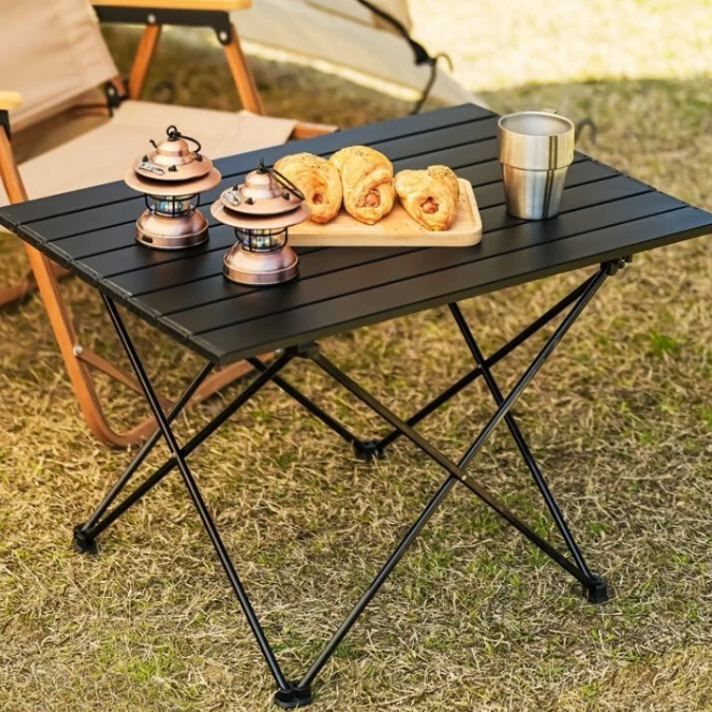 Outdoor Folding Table, Ultra Light Camping Hiking Picnic Barbecue Table Backpack Aluminum Alloy Small Table Coffee Table