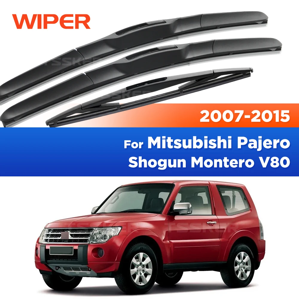 

Front & Rear Wiper For Mitsubishi Pajero Shogun Montero V80 2007-2015 2008 Wiper Blades Windshield Windscreen Window 22"+20"+12"