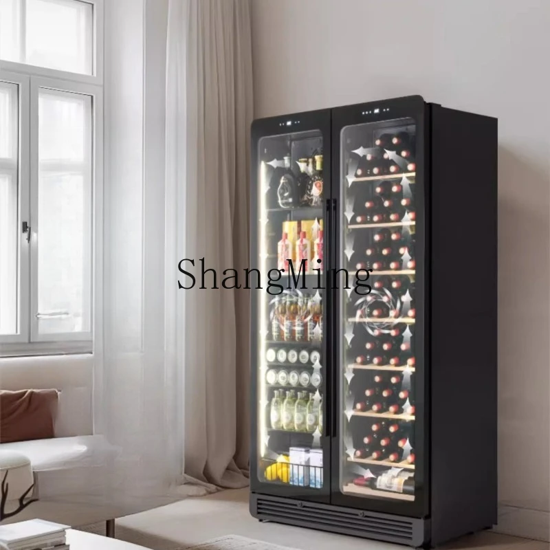 

ZYY high-end constant temperature living room home ice bar embedded ultra-thin double door double temperature display cabinet
