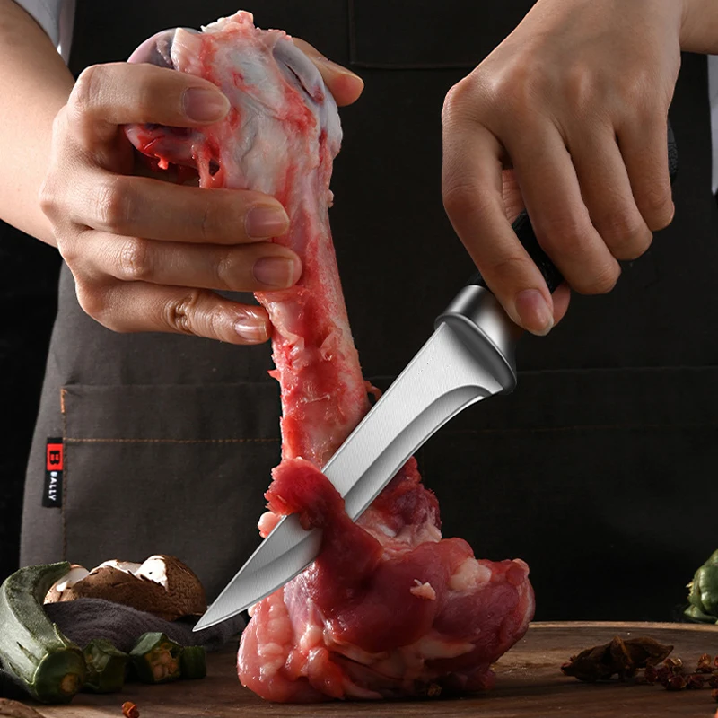 عالية الجودة الفولاذ المقاوم للصدأ قطعة العاج سكين مع مجموعة سكاكين شارب الساطور تقطيع سكّين متعدّد الاستخدامات أدوات الطبخ Cuchillos Para Carnes