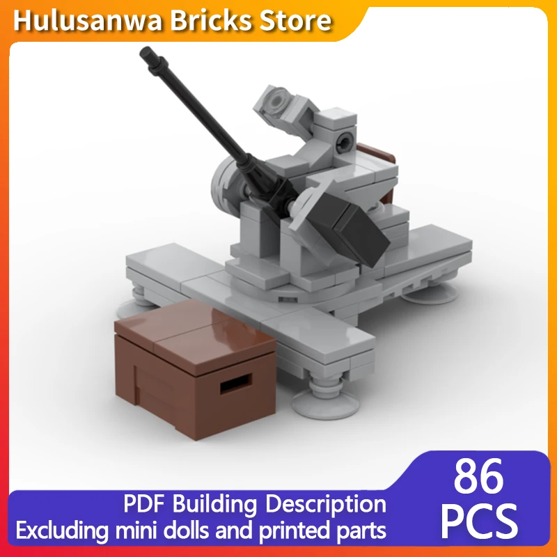 

Flugzeugabwehrkanone 38 WW2 Anti-Tank Gun Model MOC Building Bricks War Equipment Modular Technology Gifts Holiday Children Toys