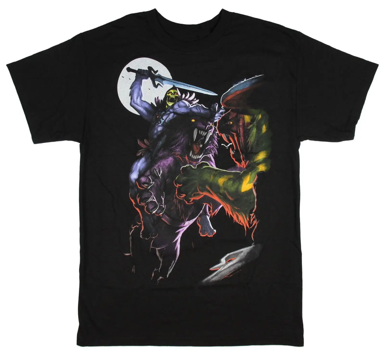 

Masters Of The Universe Skeletor Panthor Battle Adult T-Shirt - Fantasy, Scienc