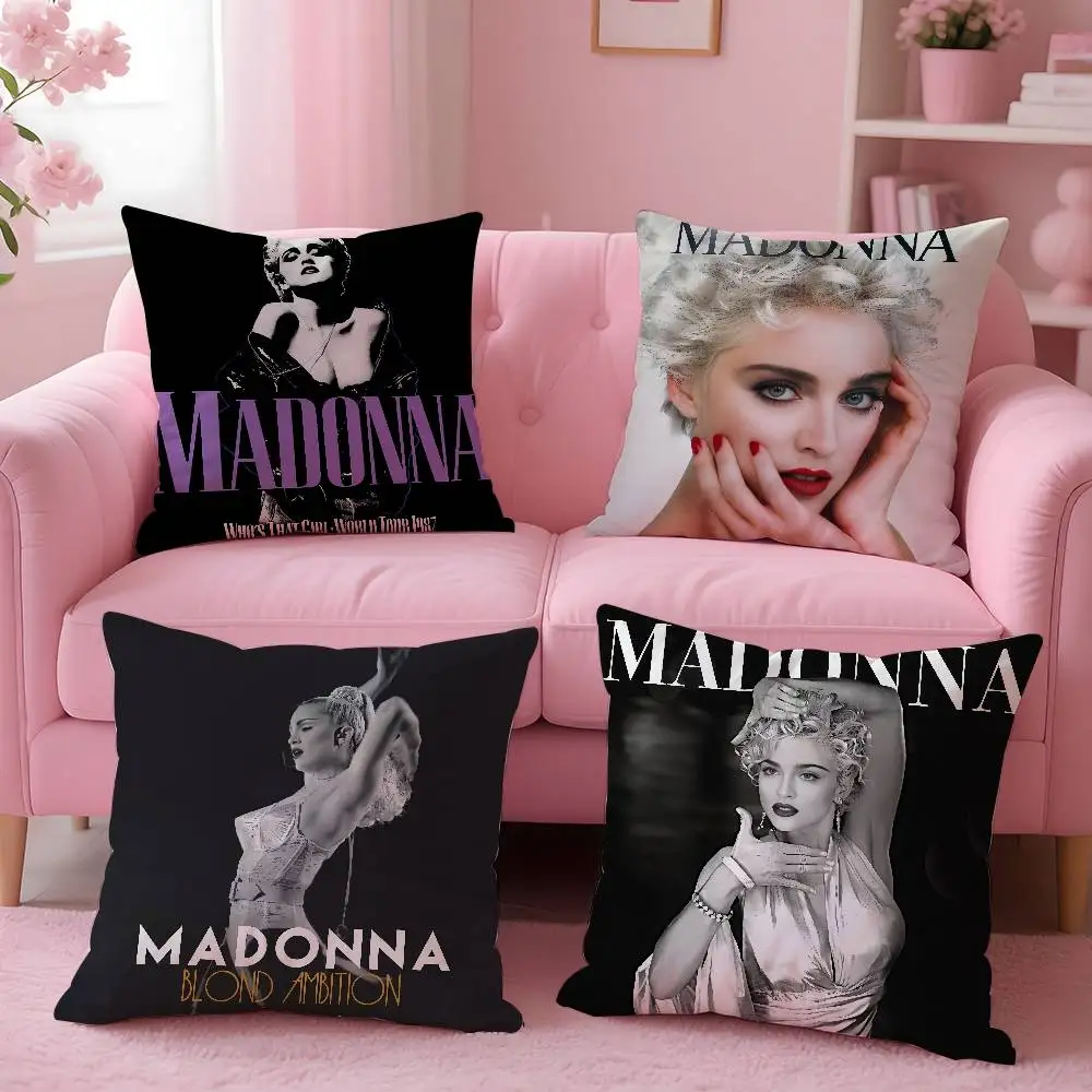 Singer M-MadonnaS C-CicconeS Kissenbezug, Muster bedruckter Kissenbezug für Wohnzimmer, Sofa, Kissenbezug und Schlafzimmerdekoration