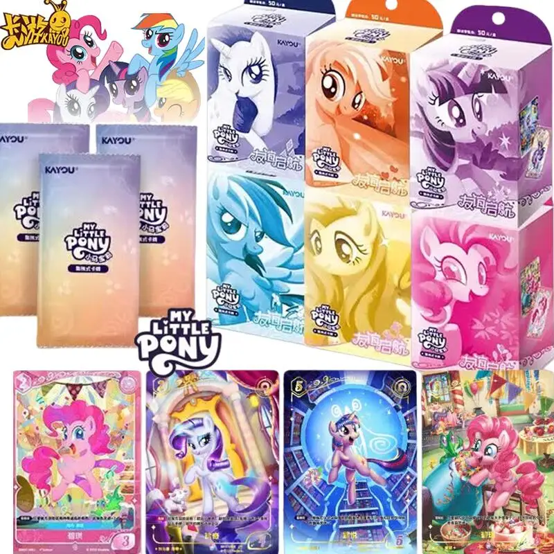 kayou-original-my-little-pony-tcg-cartas-colecionaveis-conjunto-amizade-e-aventura-jogo-de-batalha-oficial-colecionavel-brinquedo-anime-presente-de-aniversario