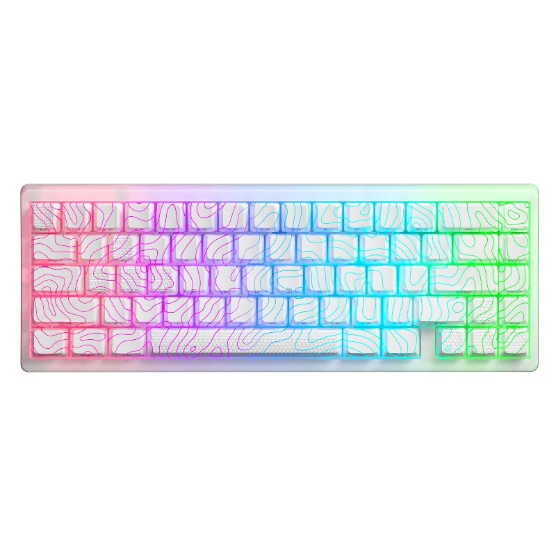 XVX M67 Gaming Mechanical Keyboard, IMD Topographic 2.0 Keycaps, Hot Swap Gasket Tri-Mode Custom RGB Keyboard for E-Sports