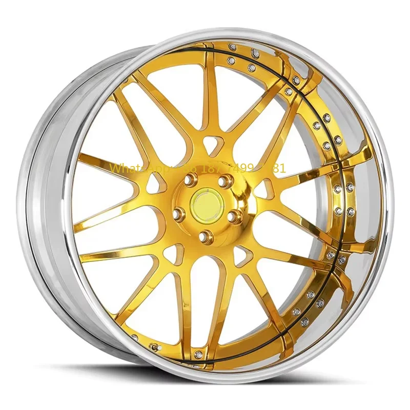 

High Quality . Impala B-MW 18 19 20 21 22 23 24 26 Inch Gold-plated Deep Lip Forged M3 M4 RSCR Car Wheels and Rims
