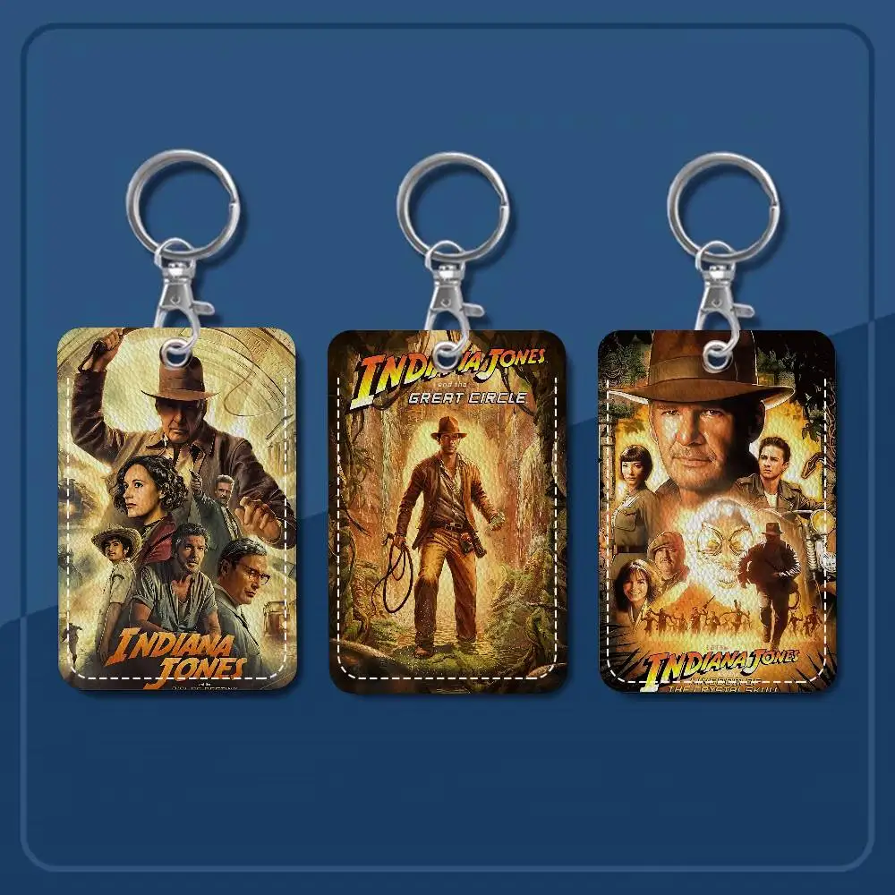 

Классический ретро фильм Индиана Джонс 1 шт. чехол для карты доступа кожаный держатель для карт брелок для ключей дверные бирки доступа чехол для удостоверения личности