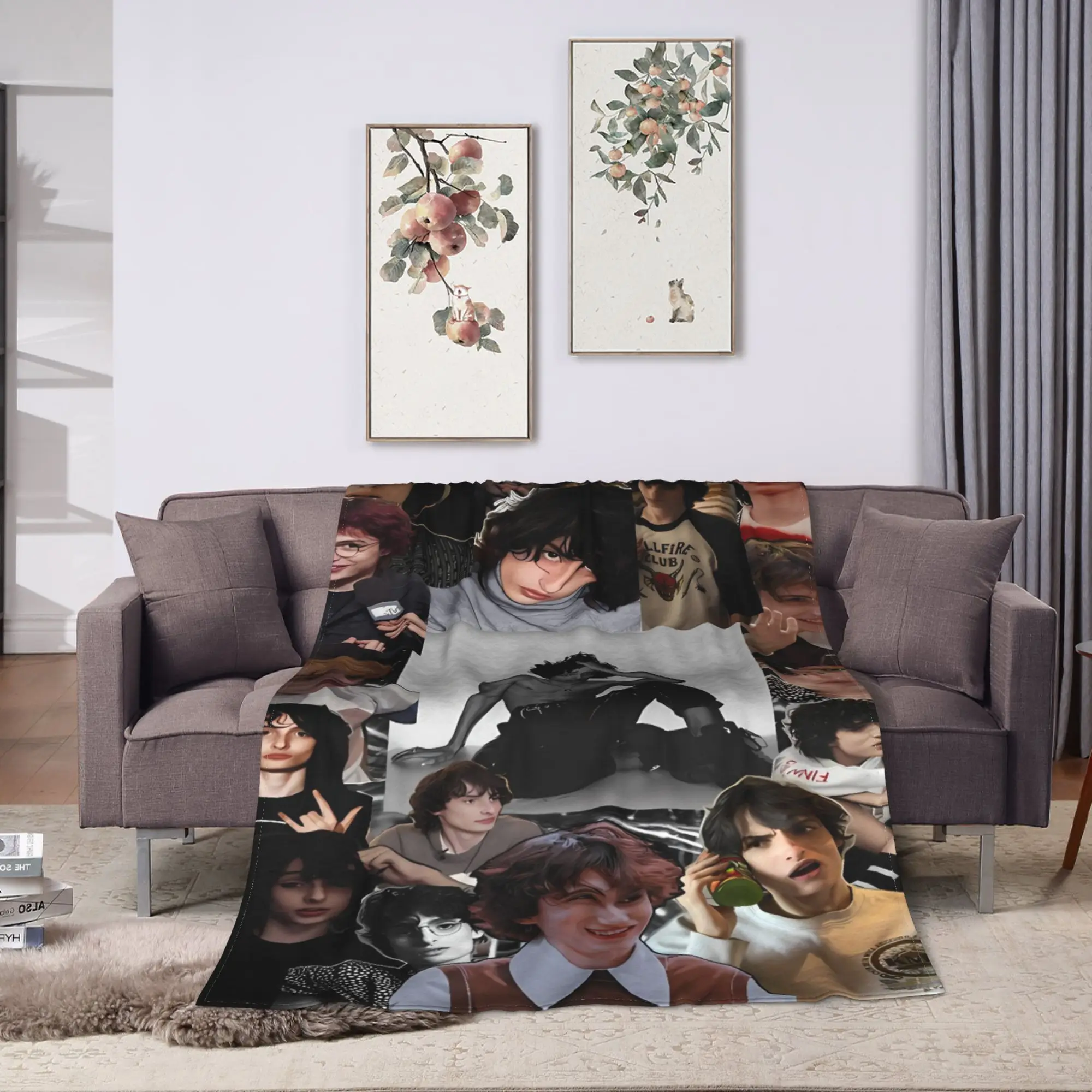 Finn Wolfhard Blanket Quality Super Soft  Throw Blanket Winter Kids Adult Outdoor Comfortable Bedspread