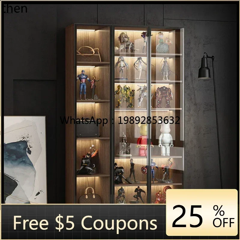 

GZ/Modern Light Luxury Figure Display Cabinet Glass Door Exhibition Lego Model Display Floor-to-Floor Large Cabinet