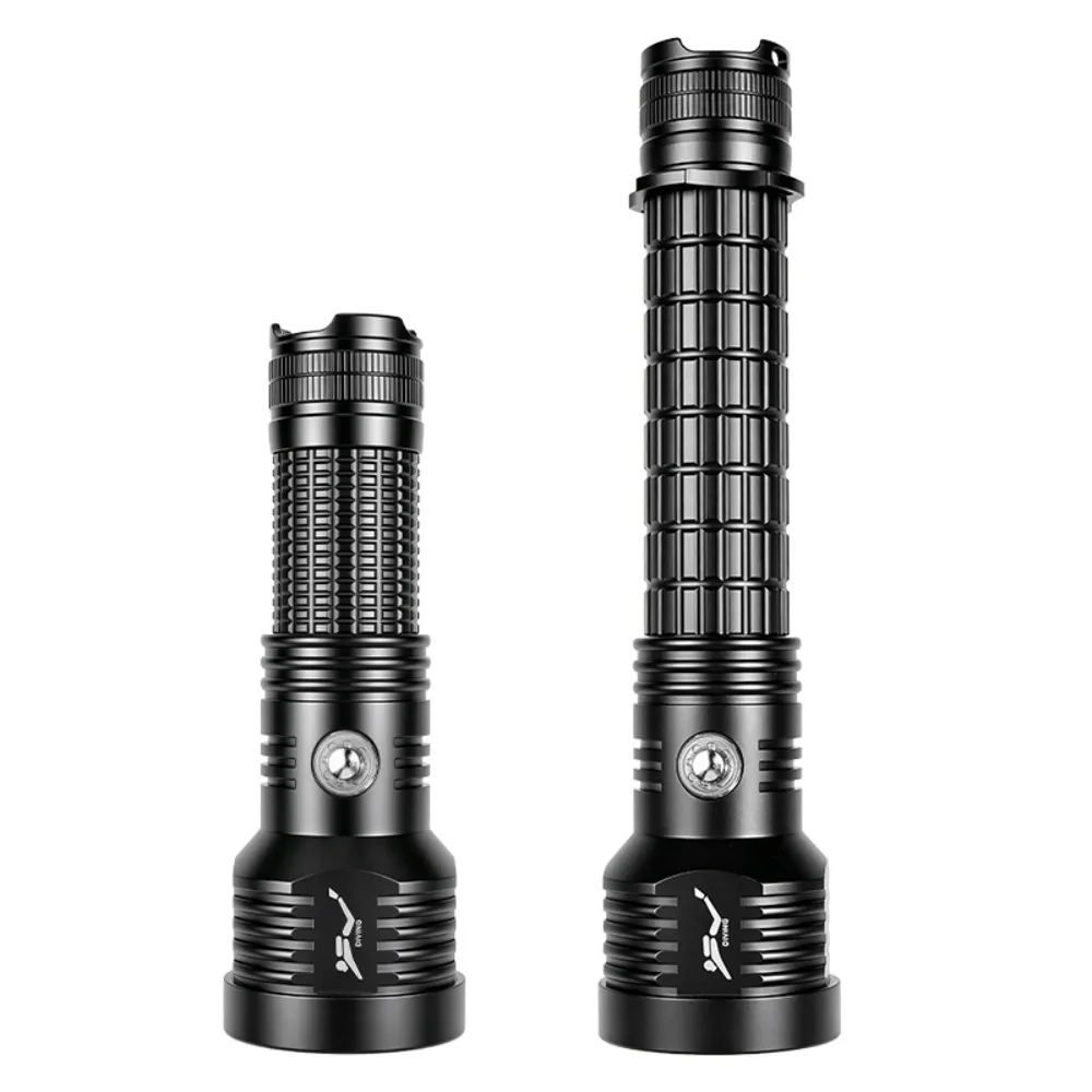 High Power XHP70 Diving Flashlight Fixed Focus Super Bright Lamp Land Water Dual Use Underwater Work Torch for Diving Adventure