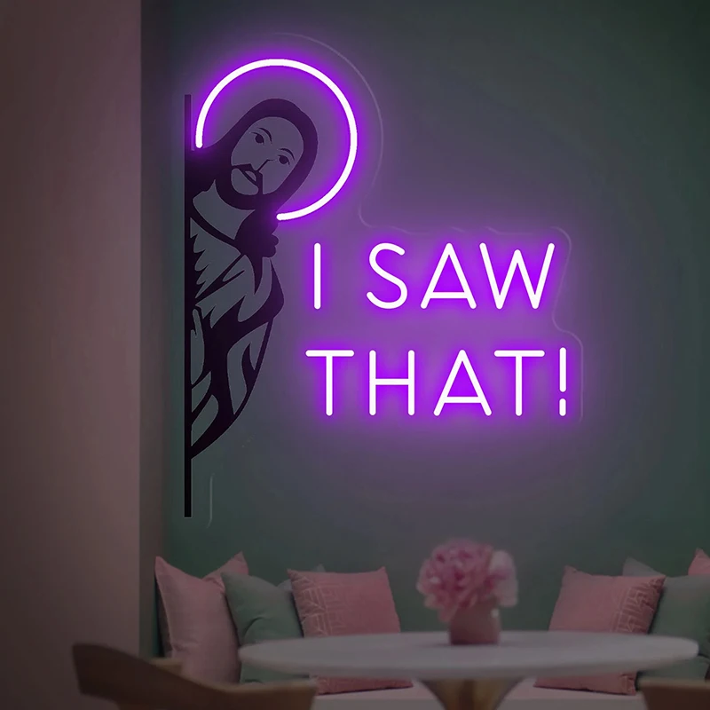 I Saw That Led Neon Light Bedroom Living Room Decor Funny Home Neon Signs Handmade Custom Neon Signs Christmas Home Decoration