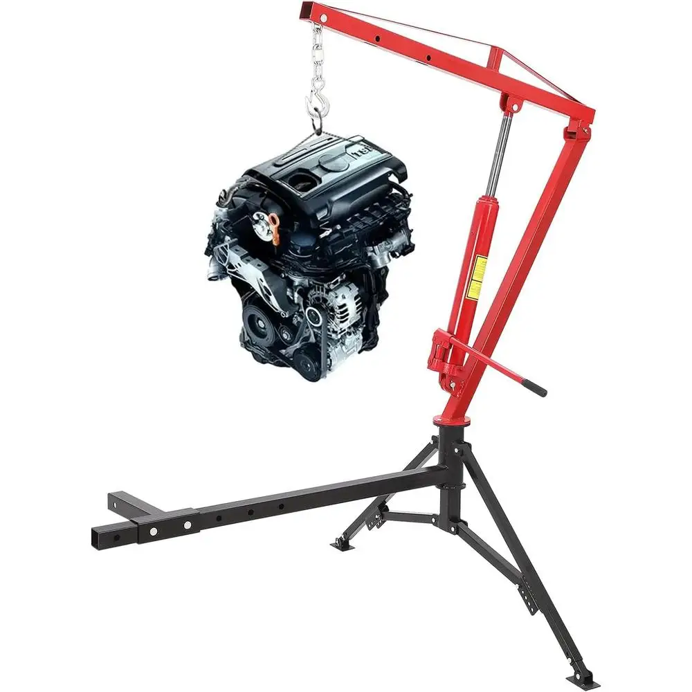 Hitch Mount Truck Crane 1000 Lbs Capacity 360° Rotation Safety Stability Easy Installation Versatile Lifting Operations Enhanced