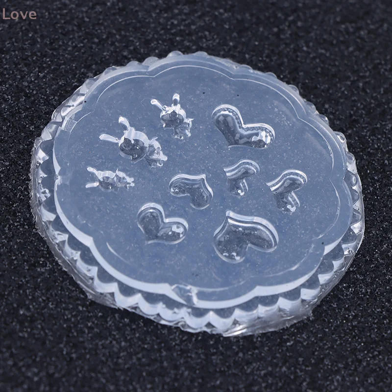 [L&P] قالب أظافر من السيليكون على شكل أرنب على شكل قلب، فن تجميل الأرانب، قالب أدوات مصنوع يدويًا لتزيين الأظافر