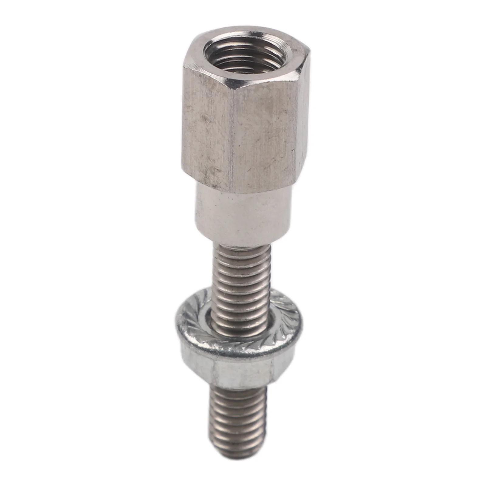6mm To 8mm Thread Rear Mirror Adapter Screw For Motorcycle Scooter Heighten Lengthen Extender Metal Silver Hardware Fastener