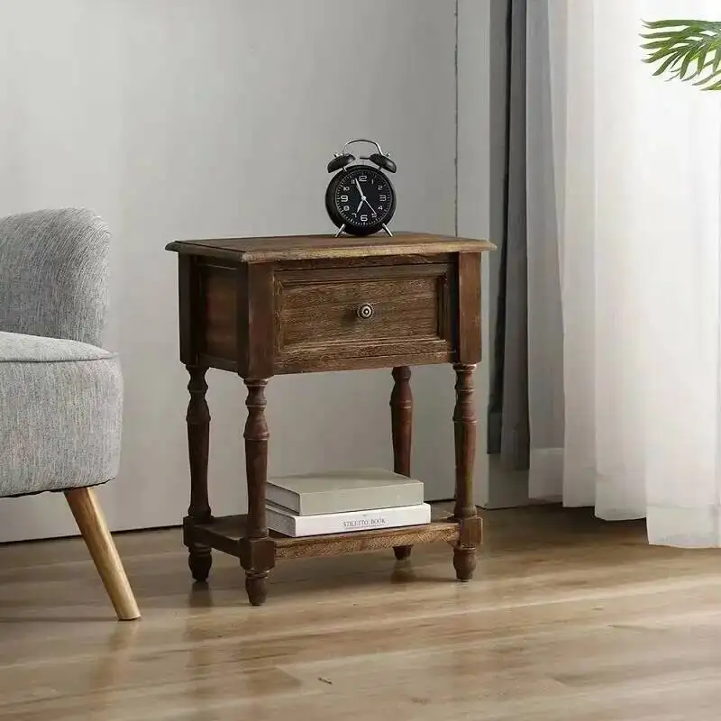 Table Modern Wood Bedroom Bedside Nightstands Solid Narrow Bedside Table Nightstands Mini Cabinet Meuble Usm Furniture YY50BT