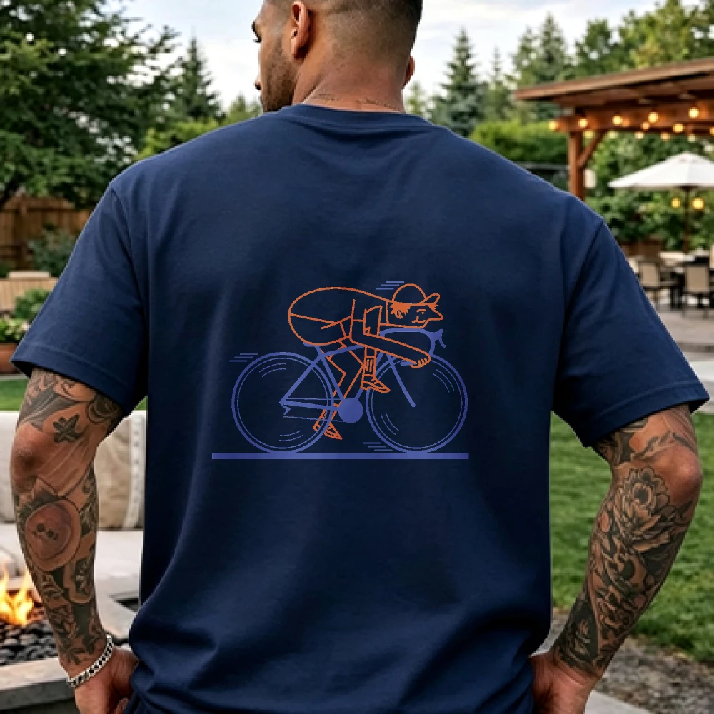 Funny Biking T-shirt Simple Creative Quotation Top Korean Aesthetics Fashion Streetwear O-neck Short-sleev Cycling Fan Tee Gift