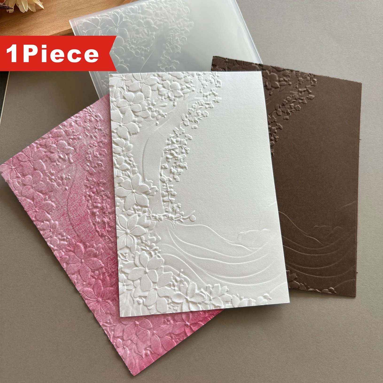Textur-Hintergrunddesign, 3D-geprägter Ordner für „Grüne Weinrebe, die Blumen weben, Frühlingspoesie mit einfachen Blütenblättern“, verwendet wird