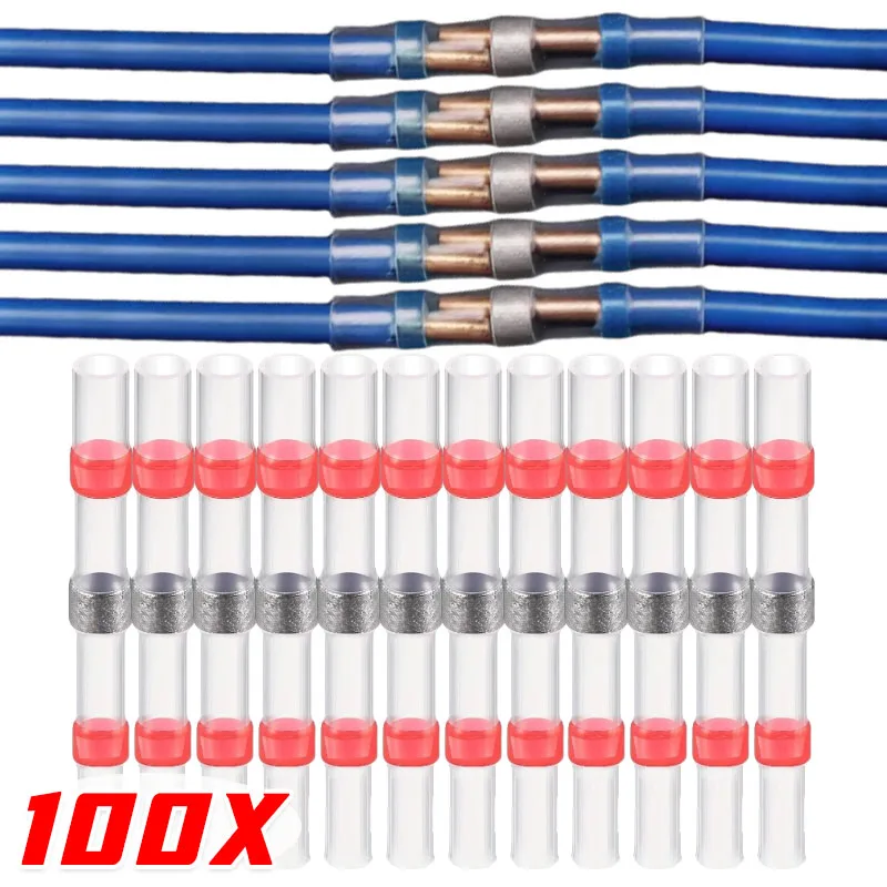 

Термоусадочные стыковые соединители, водонепроницаемый паяный уплотнитель, терморазъем, наконечники, электрический провод, автомобильная изолированная клемма, 10-50 шт.