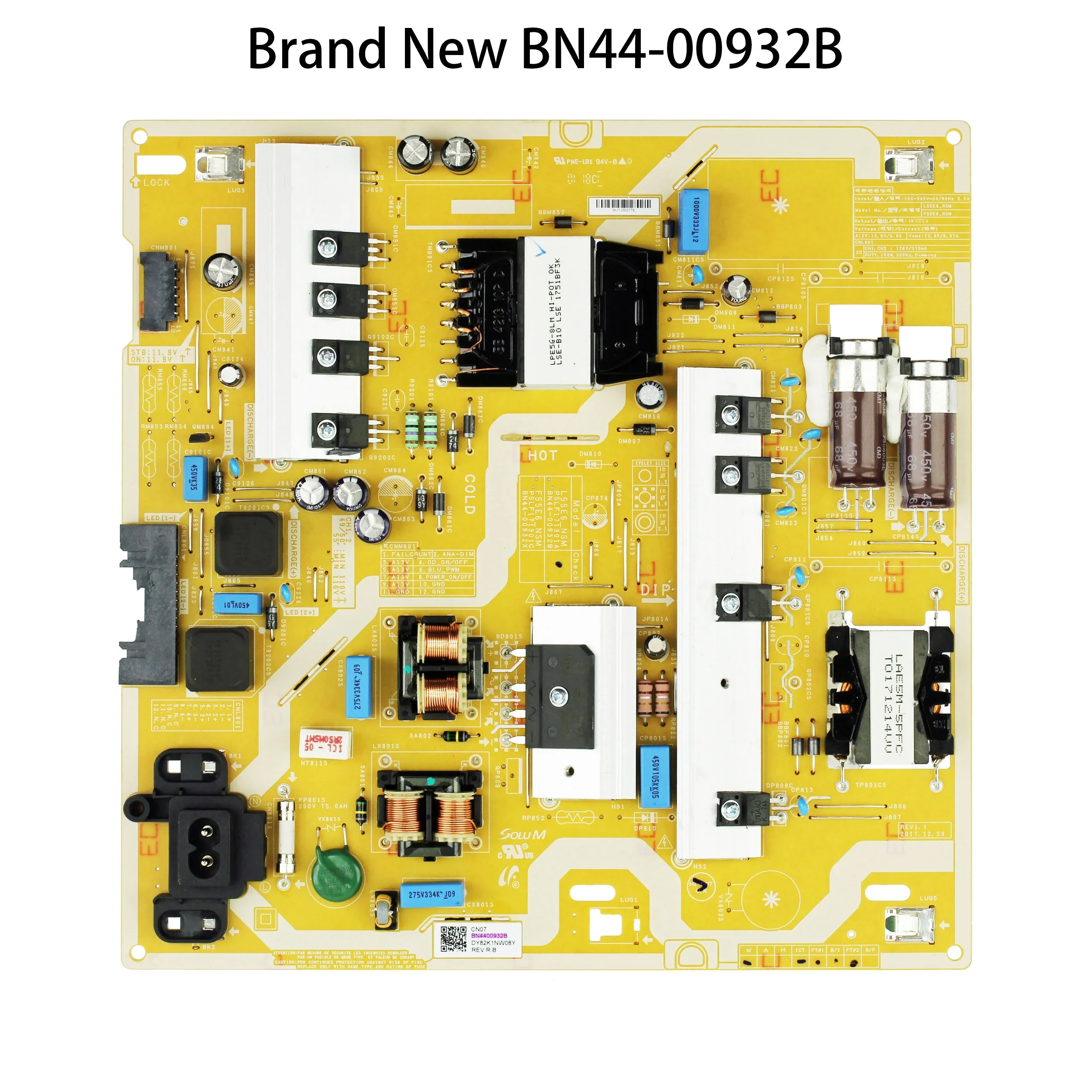 

BN44-00932B L55E6_NSM Power Supply Board is for UN58NU710DF UN58NU7100F UN55NU7300G UN50NU7100F UN50NU7200F UN55NU6900B TV