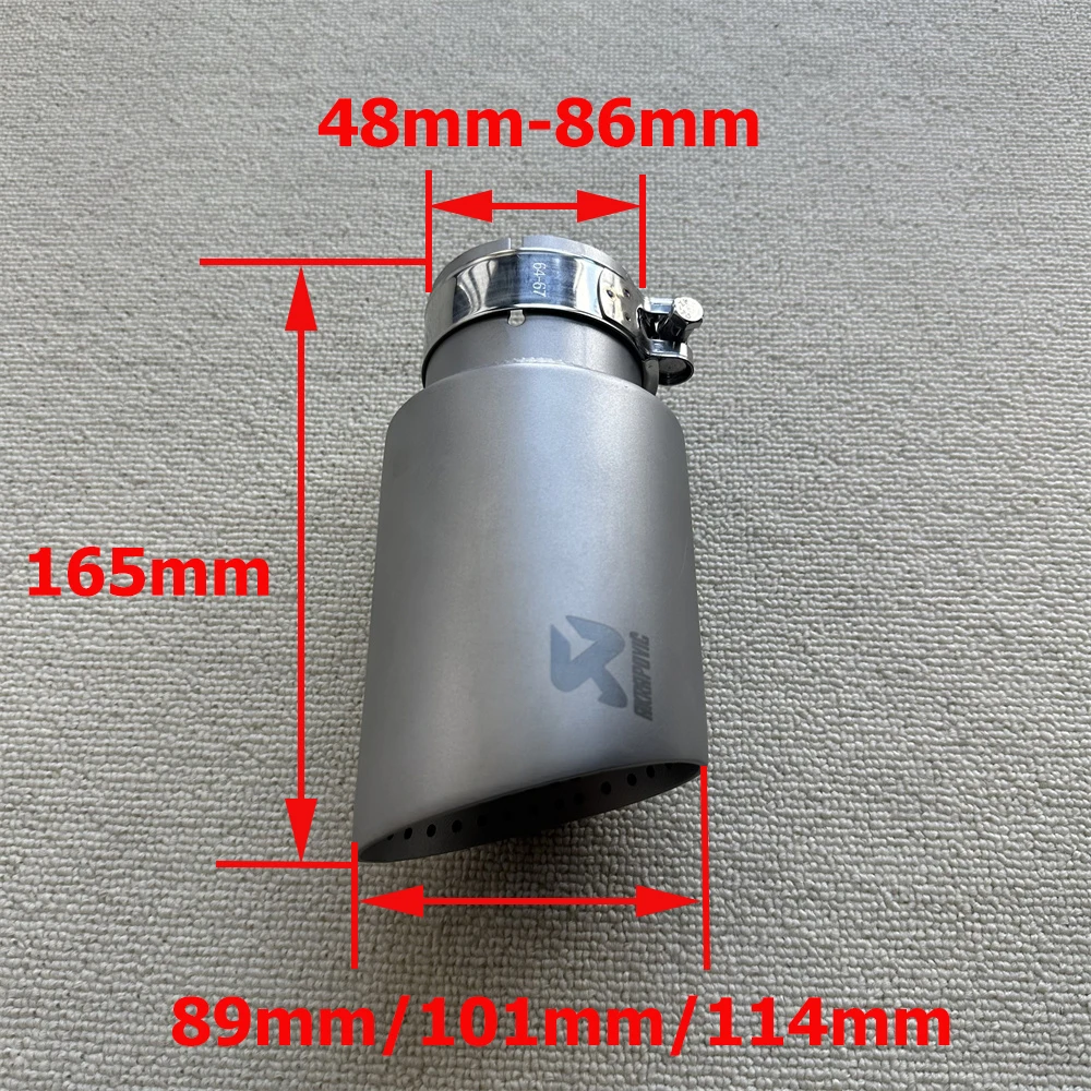 1Piece Ak Exhaust Tips Matte Stainless Steel Car Exhaust Muffler Tips Tail pipe Exhaust System tail Pipe Nozzle For Muffler