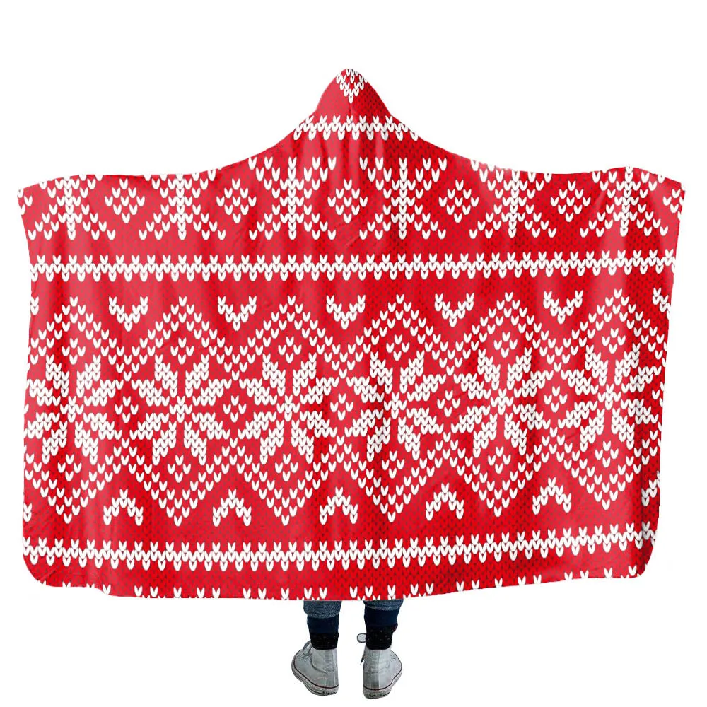 Customizable Casual Hooded Cloak, Flannel Lamb Wool, Polyester Custom-made Pictures Striped Plaid Solid Color Fonts Wholesale