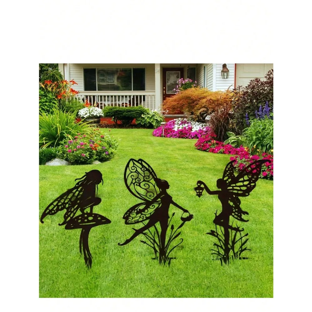 

Fairy Silhouette Metal Garden Stake Art Outdoor Yard Decor