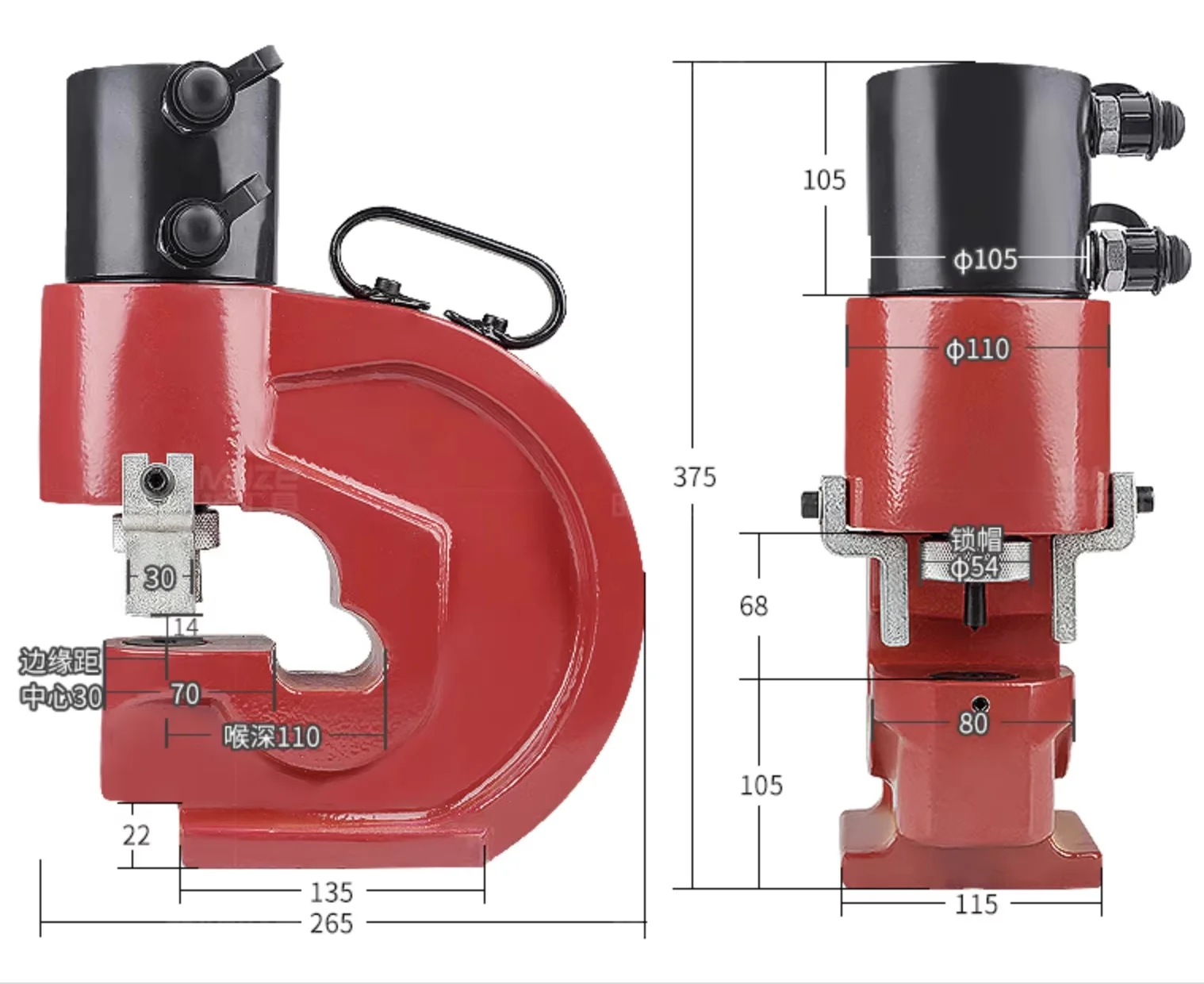 50 ton force CH-70 hydraulic punching machine bus angle steel punching machine double circuit channel steel punching machine