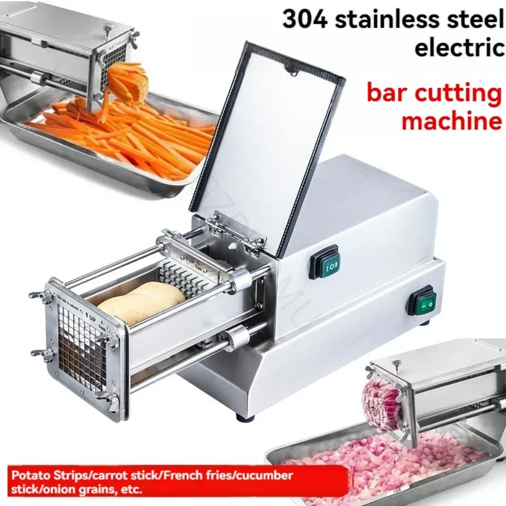 Commercial Electric Potato Slicer - Automatic Potato Slicer  for Cutting Long Strips From Cucumbers Radishes and Sweet Potatoes