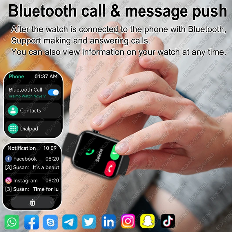Neue Kamera Smart Uhr Männer Frauen Fotos Aufzeichnen Video Fotoalbum Aufnahme HD BT Anruf Sport Gesunde Wasserdicht Für Android iOS