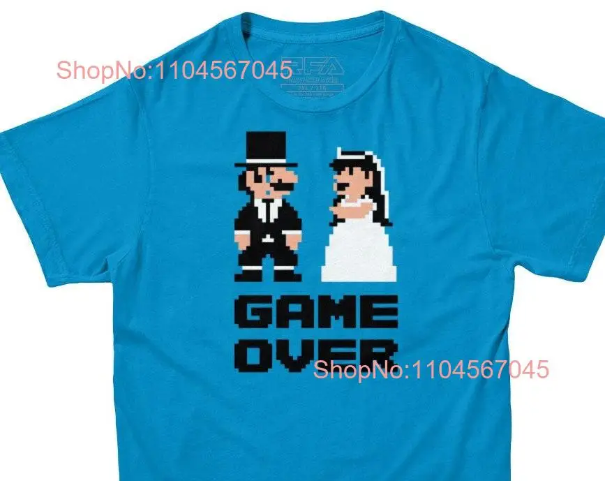 GAME OVER Wedding T shirt Funny bachelor or bachelorette party Mens and Womens Sizes long or short sleeves