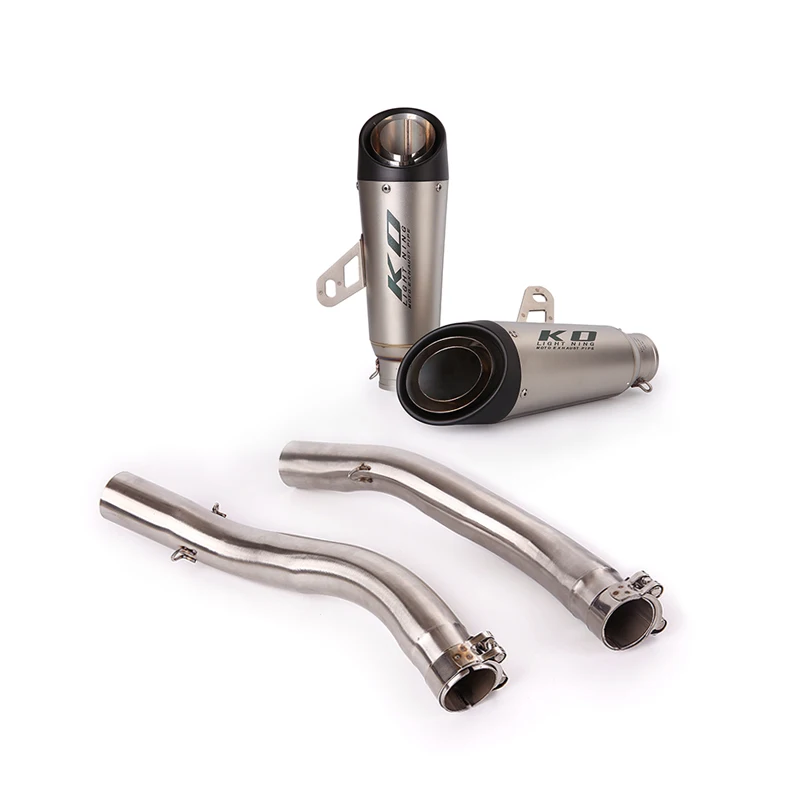 Motorcycle Exhaust Tail Tube Mufflers Rear Escape For Kawasaki Z1000 2003-2006 Connnect 51mm Mid Link Pipe Stainless Steel