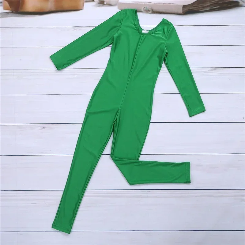 TiaoBug/Детский гимнастический купальник с длинными рукавами для девочек, спортивный танцевальный боди для спортзала, детский танцевальный костюм для выступлений на сцене