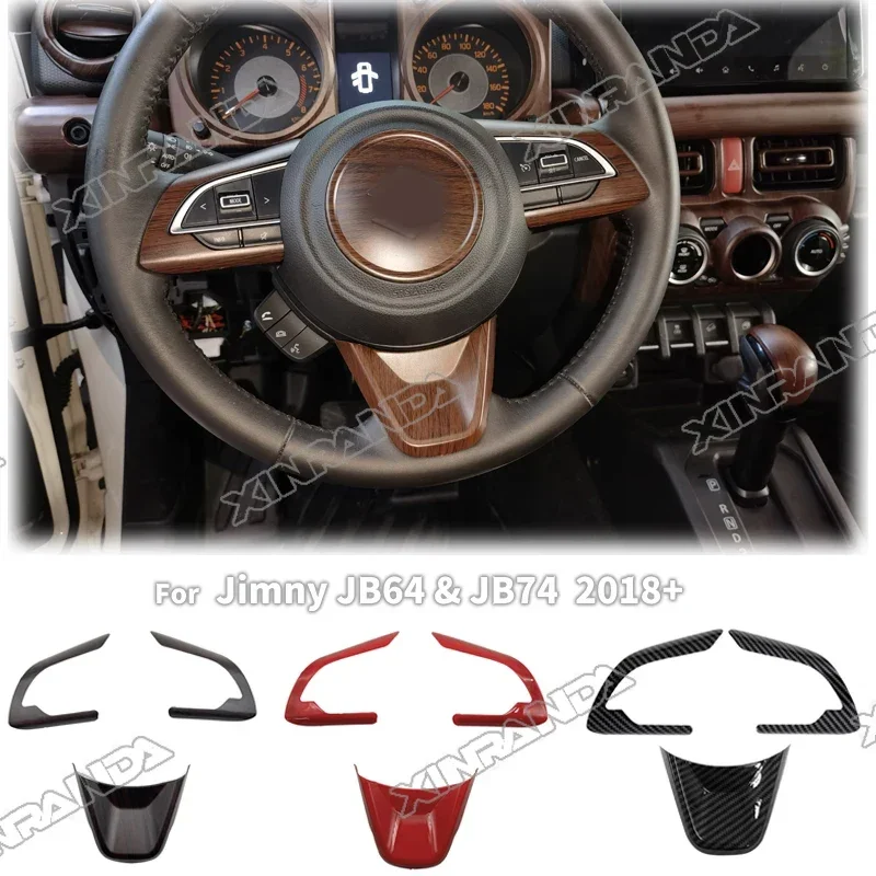 Jimny ABS Steering Wheel Decoration Pannel Cover Trim Stickers For Suzuki Jimny 2019 2020 2021 2022 2023 2024 3-doors 5 Door