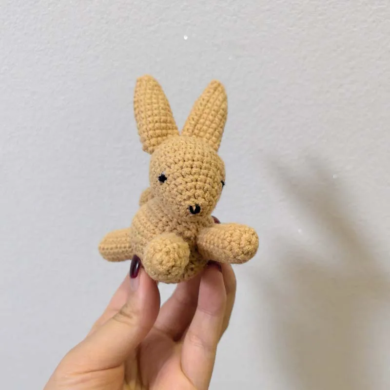 قطعة واحدة من زينة أرنب كروشيه رائعة، سرير أطفال متنقل وحضانة معلق على الحائط أرنب كروشيه، هدية ديكو منزلية ذاتية الصنع