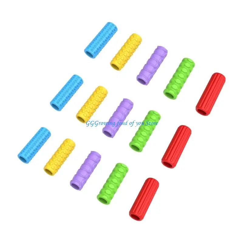 H9EB Soft Pencil Cushion Grips أنماط عشوائية غير سامة من الإغاثة من تعب اليد للطلاب للطلاب