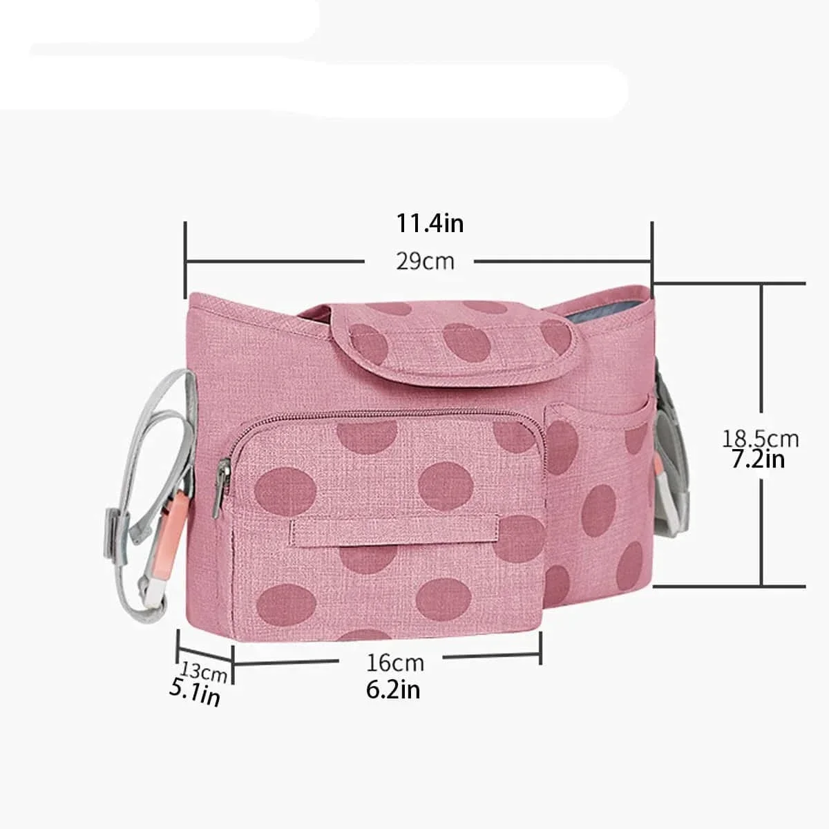 1pc Multifunctional Mummy Bag Large Capacity Travel Stroller Hanging Bag Storage Bag Hanging Bag Stroller Hanging Bag