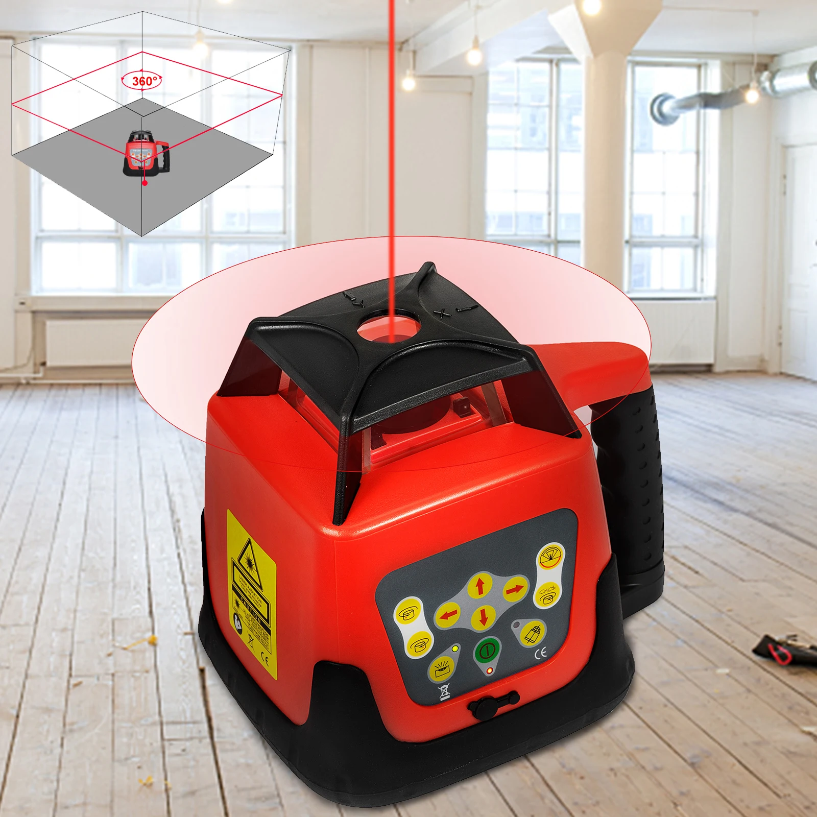 VEVOR Kit di livello Laser rotante a 360 ° strumenti di misurazione autolivellanti della gamma 500M strumenti di costruzione per uso esterno