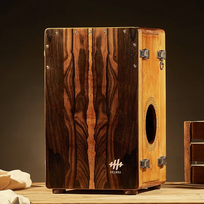 Wooden Box Drum Professional Adult Beginners Box Drums Portable Chakra Tambourines Handheld Practice Percussion Instruments