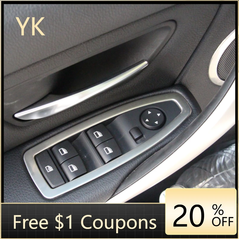 

For BMW 3 Series F30 13-19 Stainless steel Car Glass Lifting Panel Frame Cover Trim Sticker Interior Car Accessories